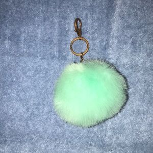 Furry ball keychain